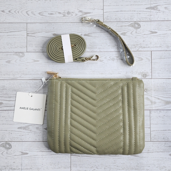 Amelie Galanti Handbags - Crossbody Wristlet Bag Green NWT Amelie Galanti